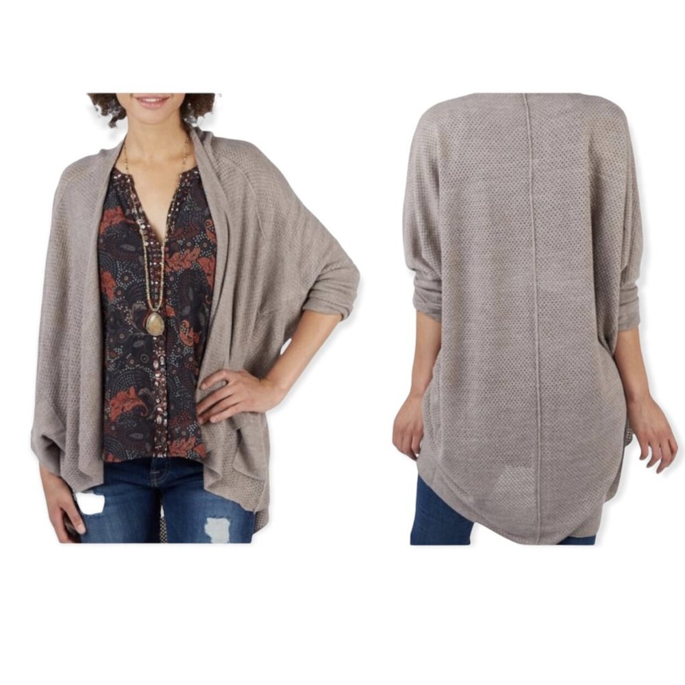 Braeve For Evereve Dark Gray Slouchy Cocoon Cardigan (XS)